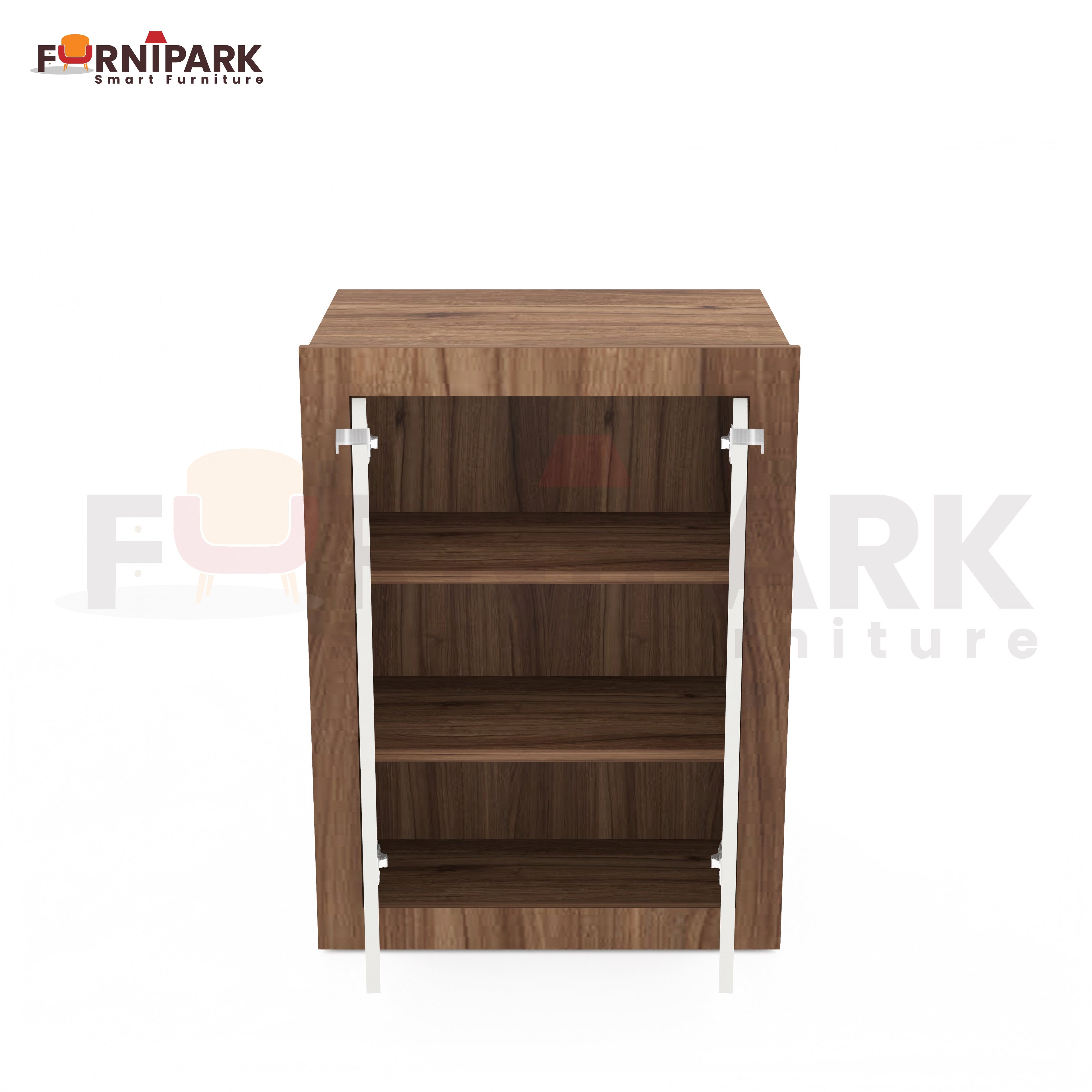 Expandable 2-in-1 Table with Book / File Cabinet (Leyon Walnut)