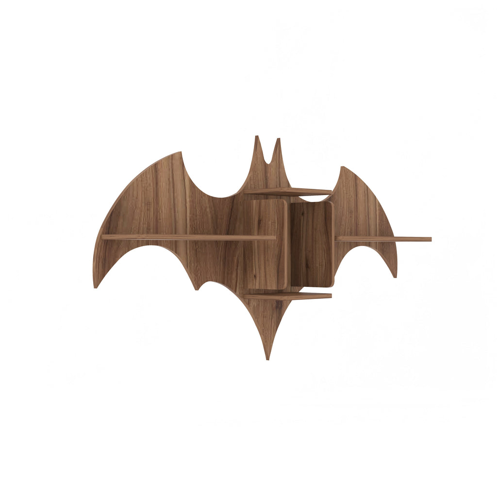 Bat Decor Wall Shelf (Walnut)