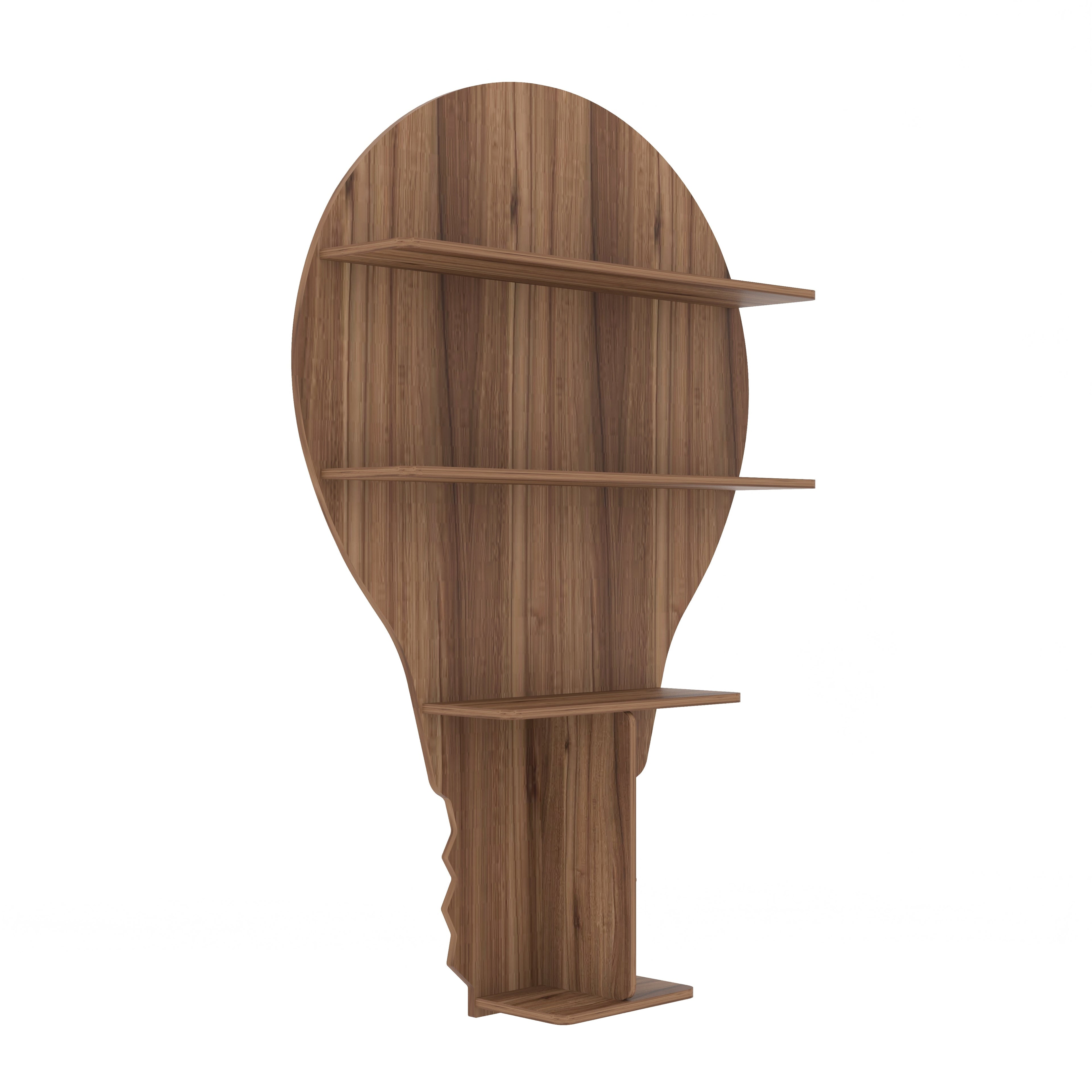 Bulb Decor Wall Shelf (Walnut)