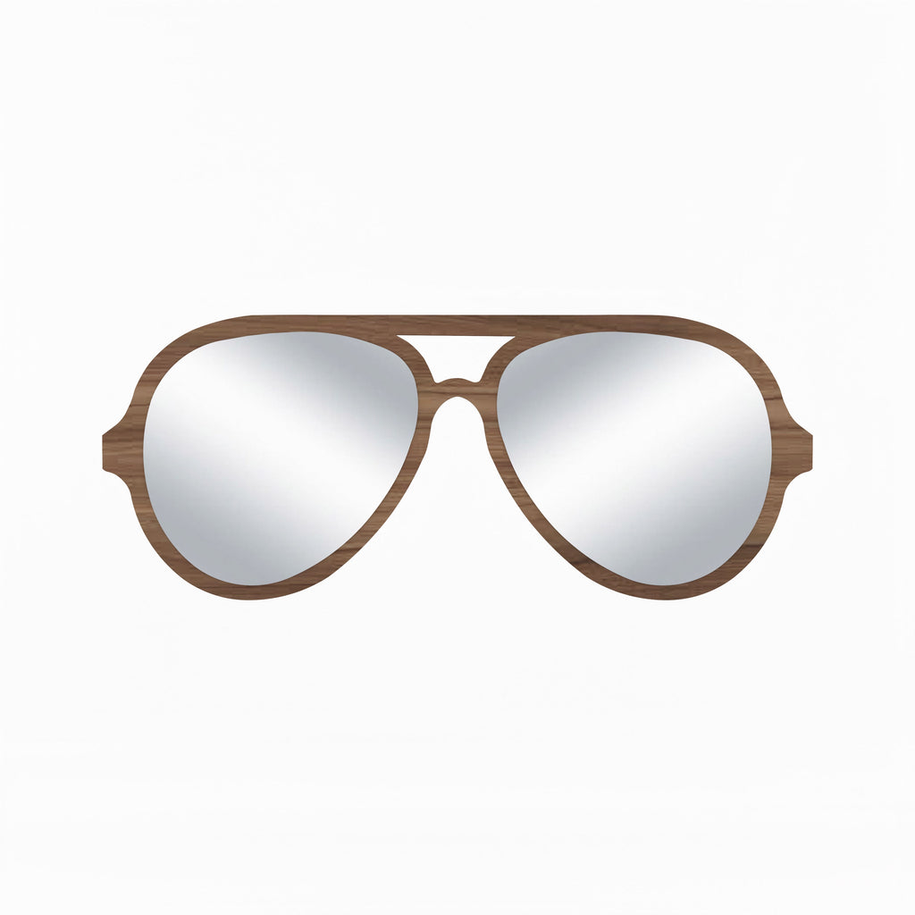 Beautiful Sunglasses Decor Wall Mirror (Walnut)