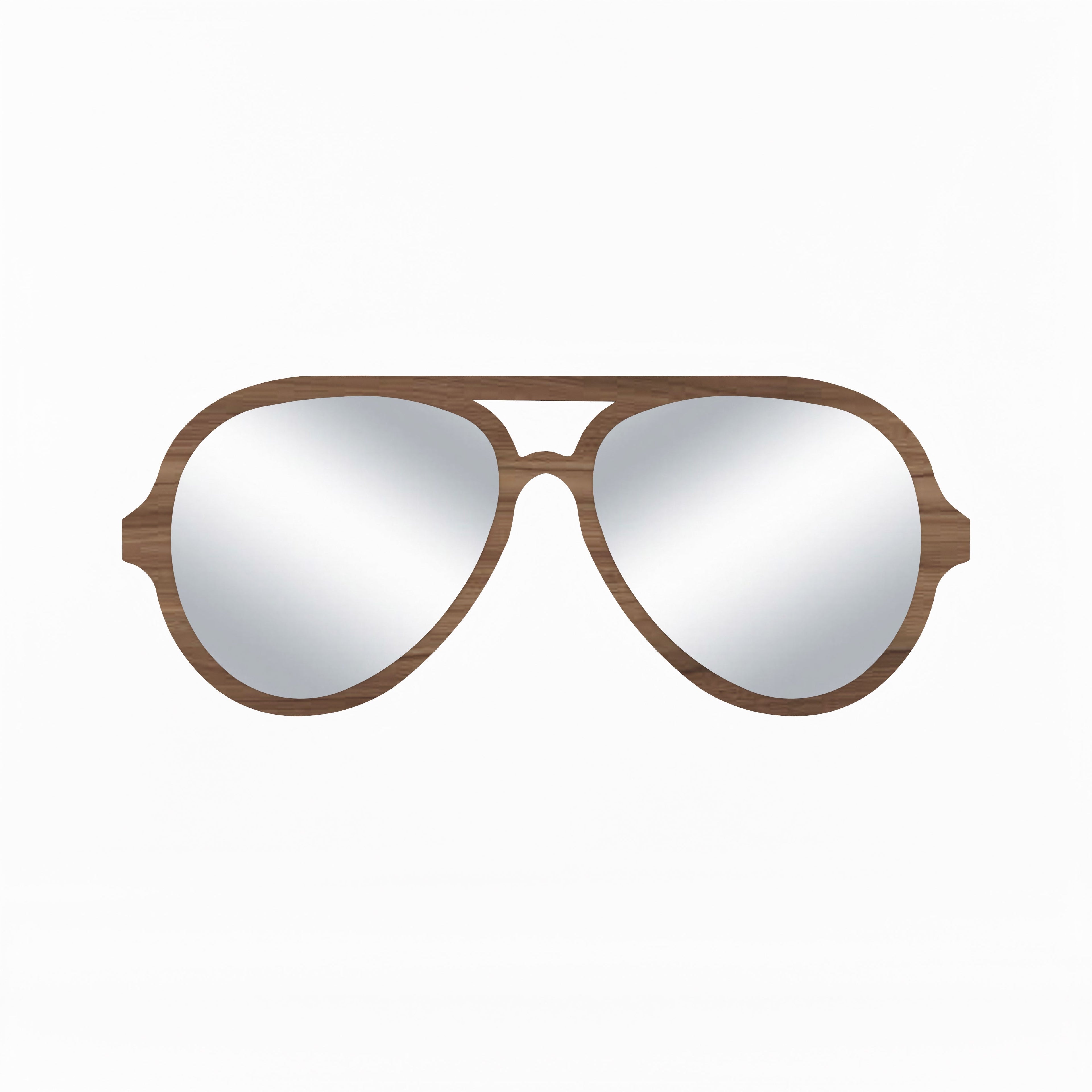 Beautiful Sunglasses Decor Wall Mirror (Walnut)