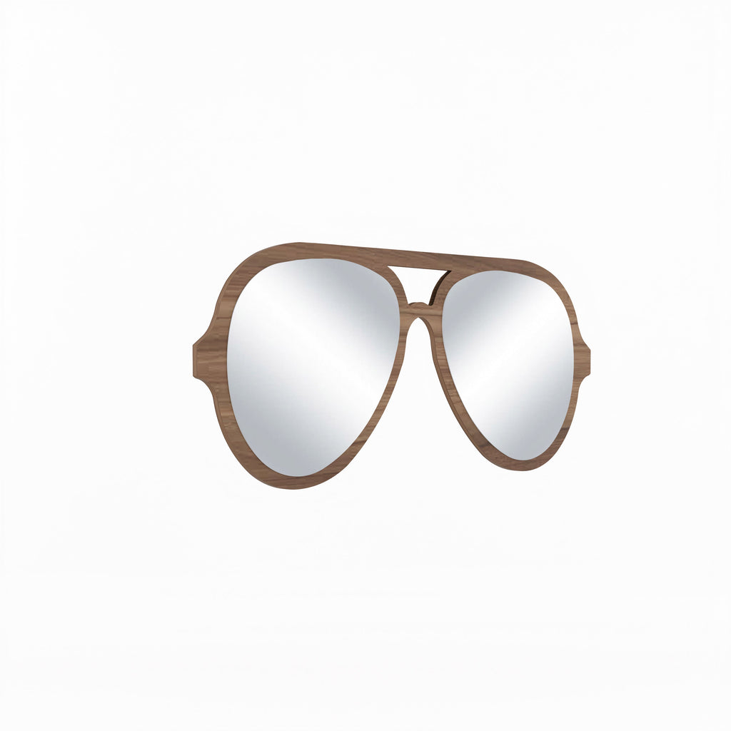 Beautiful Sunglasses Decor Wall Mirror (Walnut)