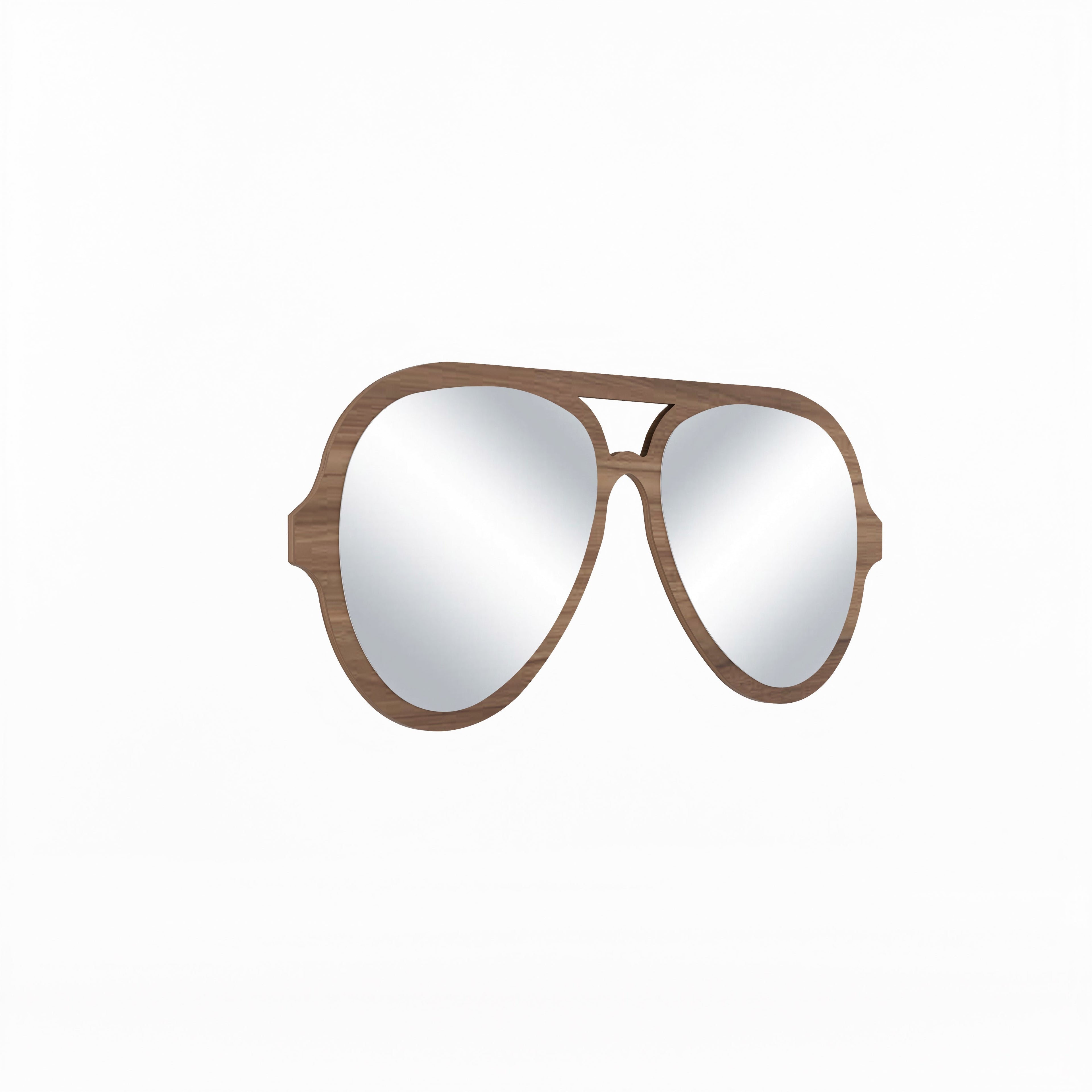 Beautiful Sunglasses Decor Wall Mirror (Walnut)