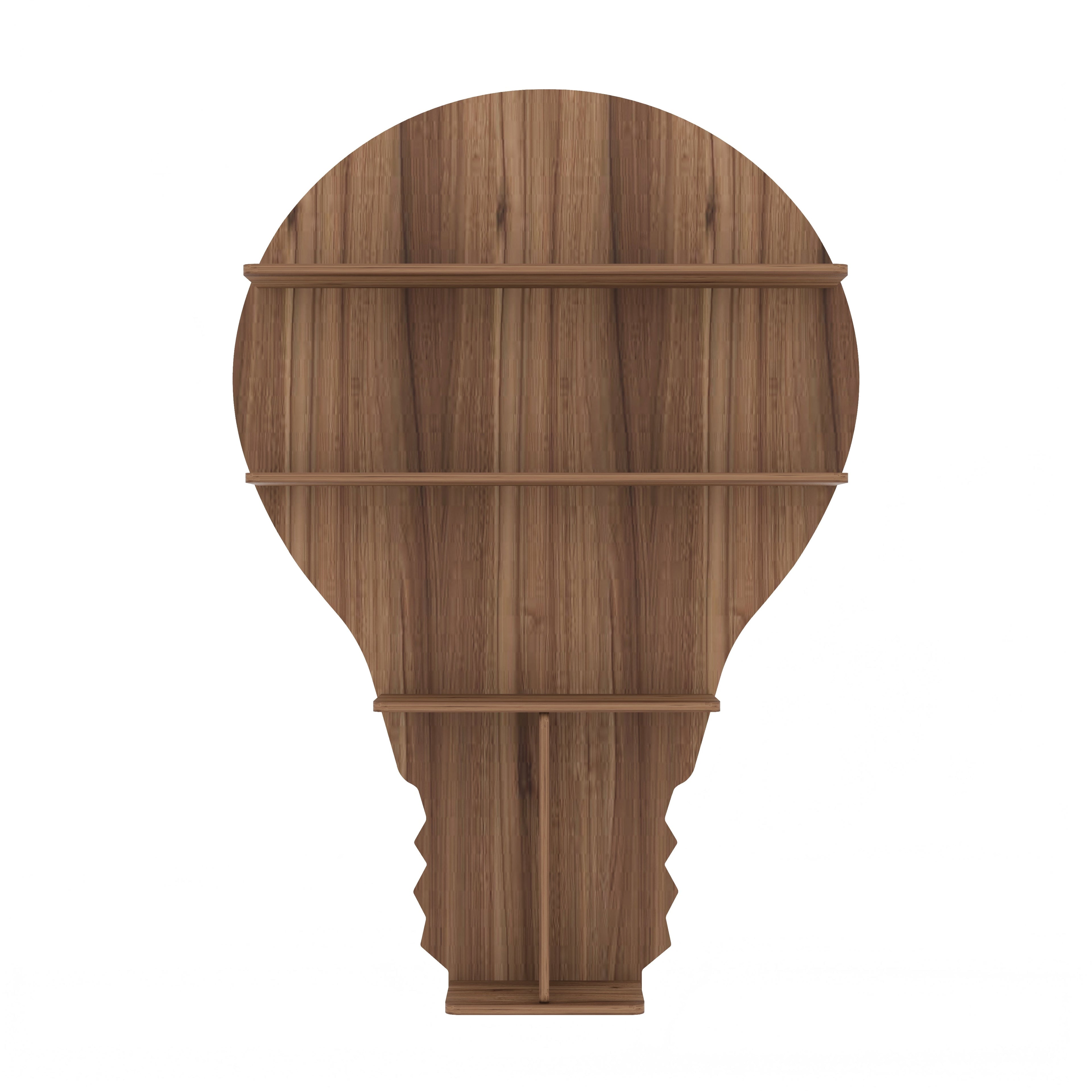 Bulb Decor Wall Shelf (Walnut)