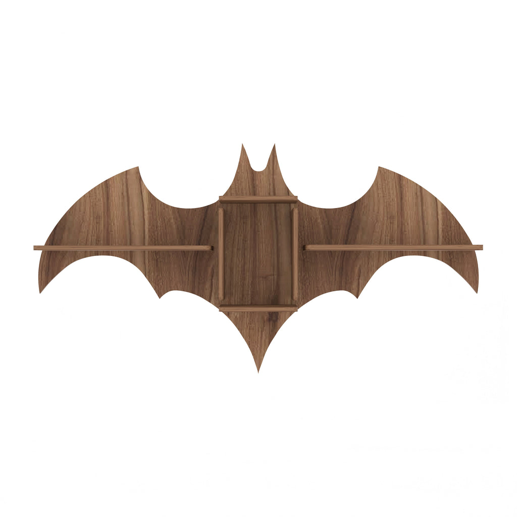 Bat Decor Wall Shelf (Walnut)
