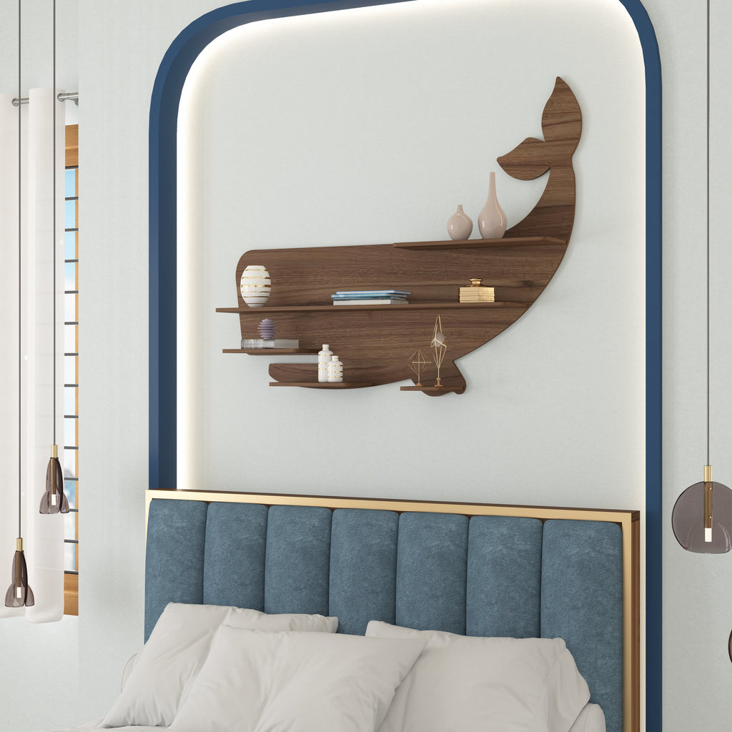 Wale Decor Wall Shelf (Walnut)