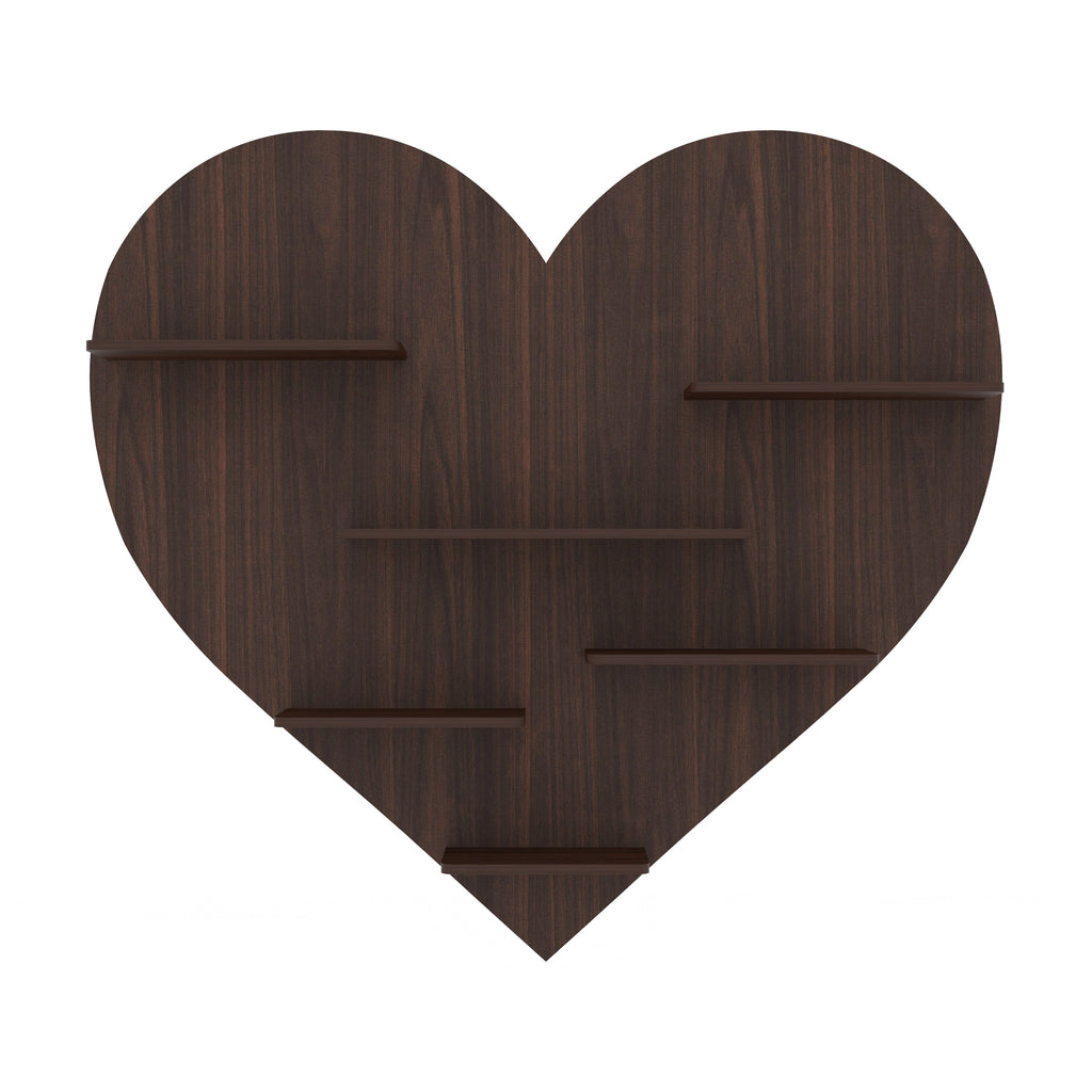 Heart Decor Wall Shelf (Wenge)