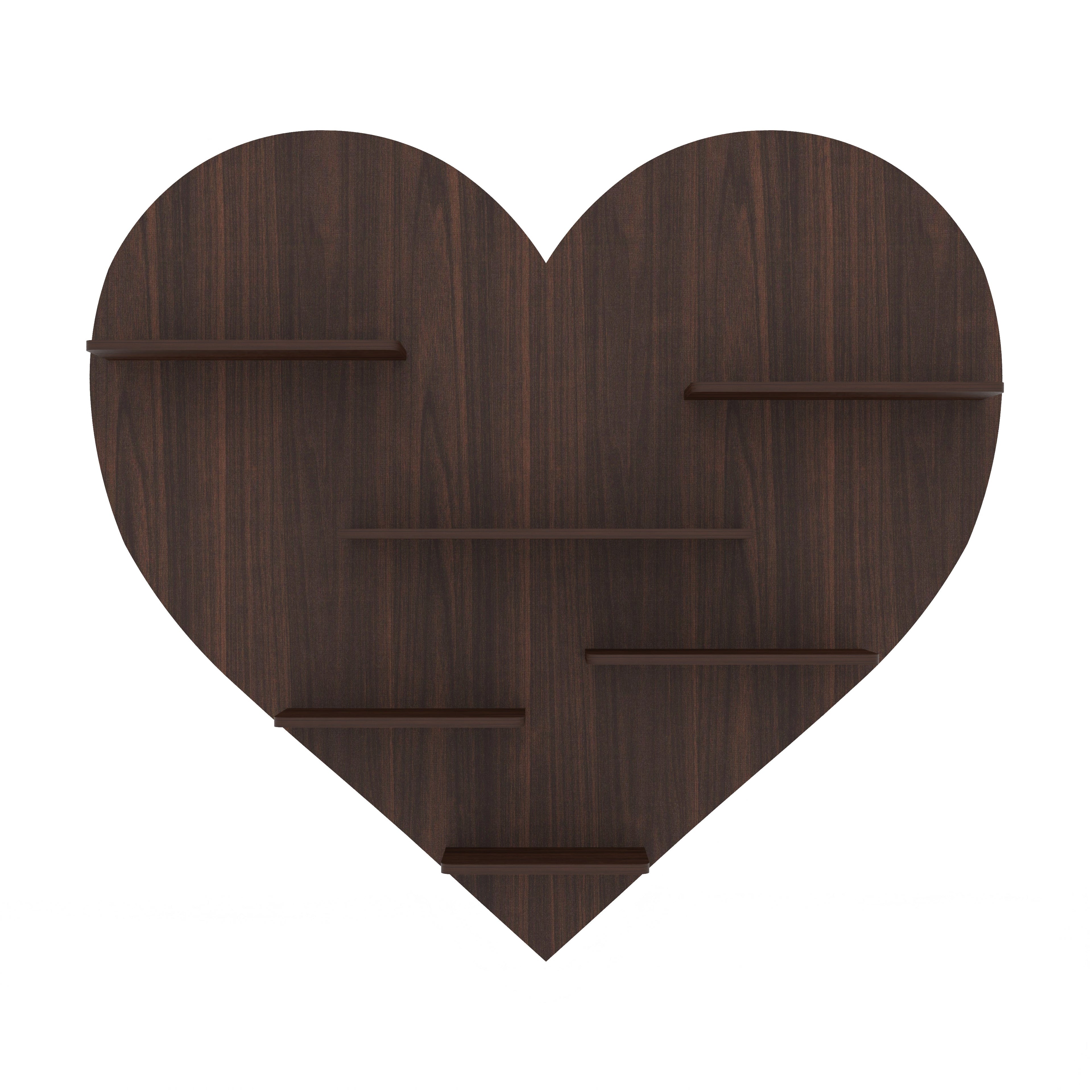 Heart Decor Wall Shelf (Wenge)