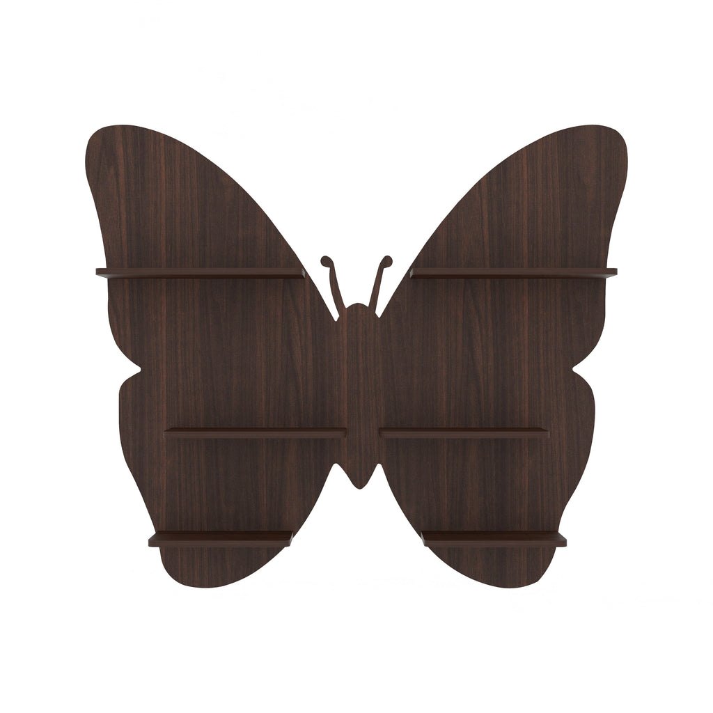 Butterfly Decor Wall Shelf (Wenge)