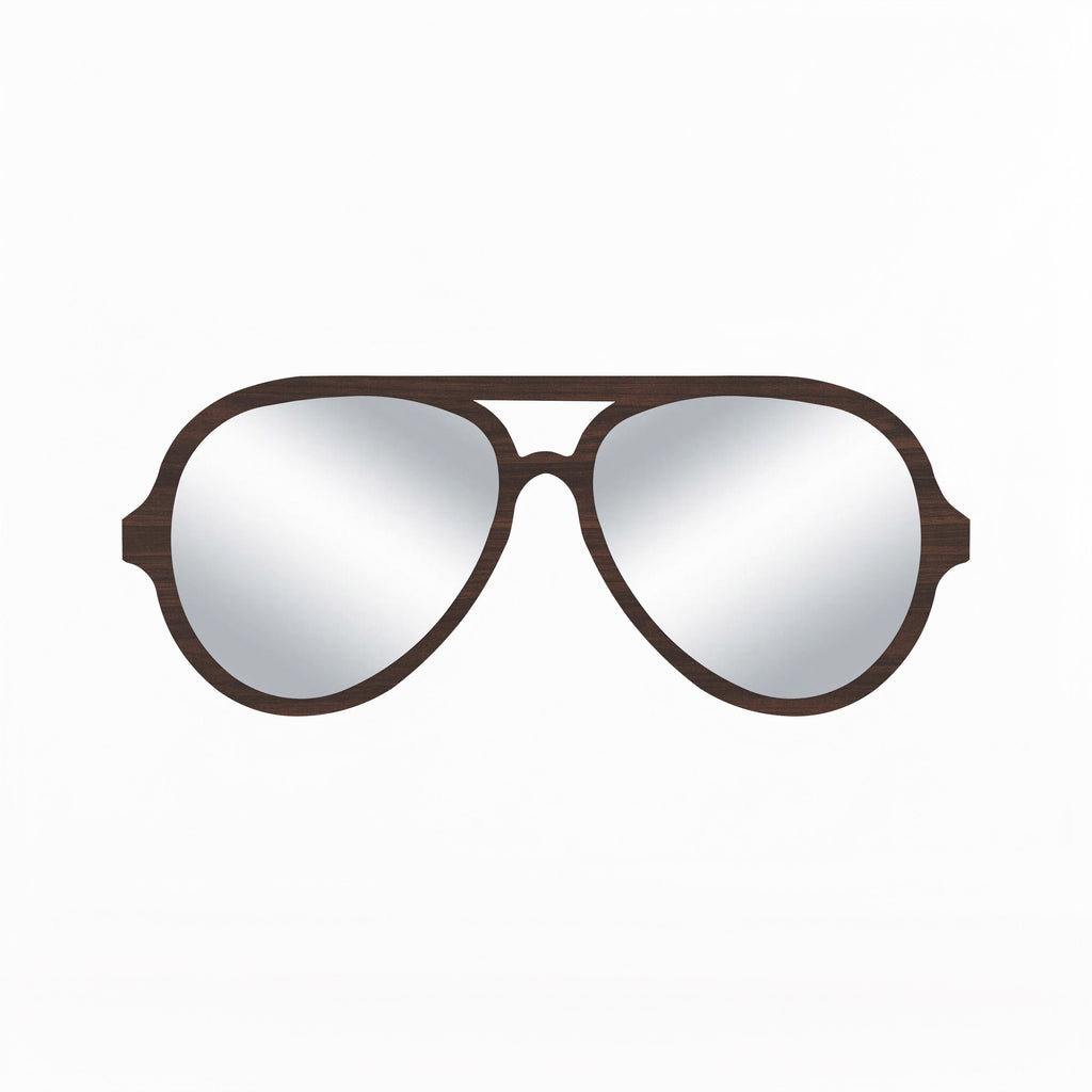 Beautiful Sunglasses Decor Wall Mirror (Wenge)