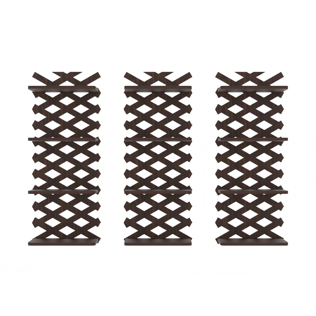 Criss Cross Decor Wall Shelf (Wenge)