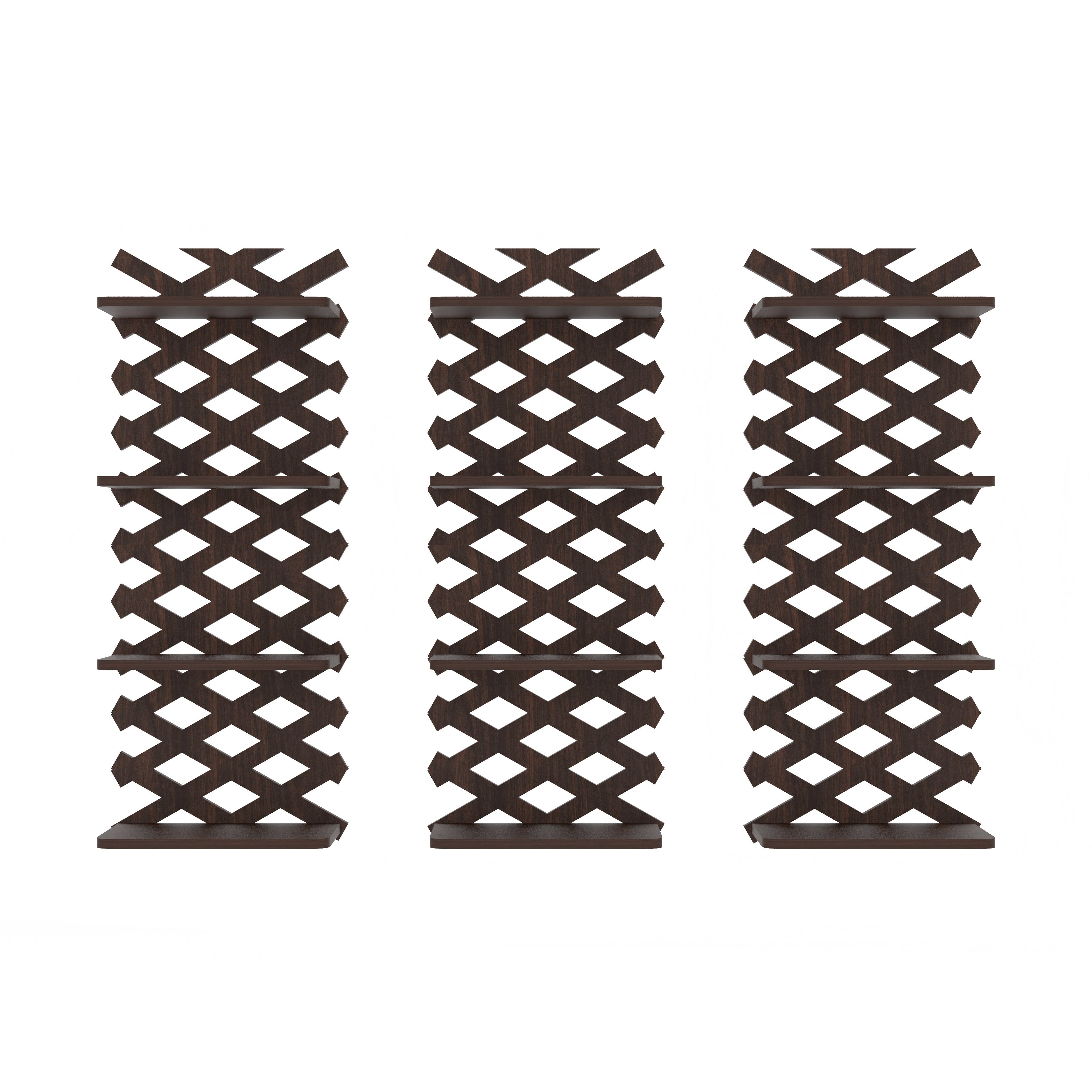 Criss Cross Decor Wall Shelf (Wenge)