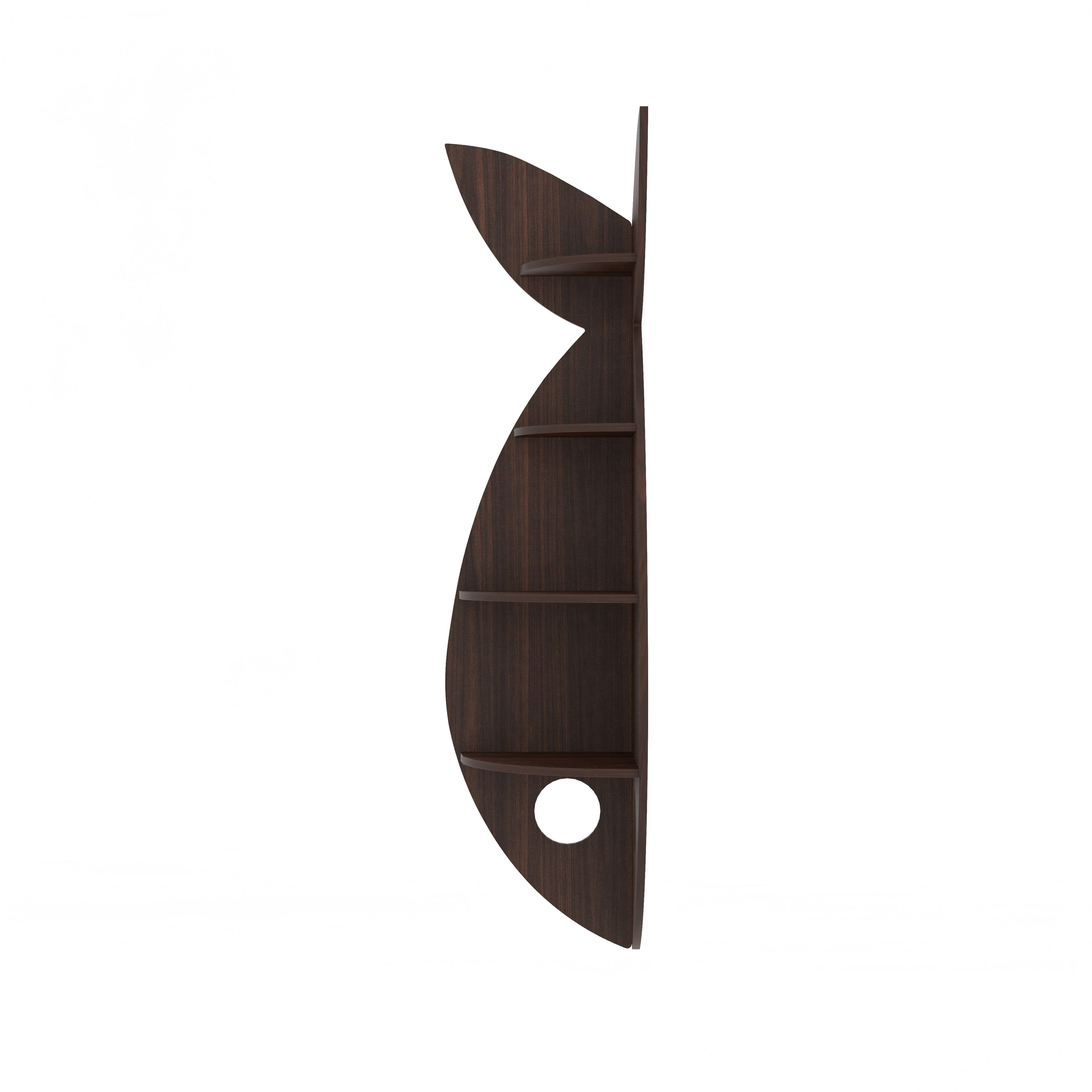 Fish Corner Decor Wall Shelf (Wenge)