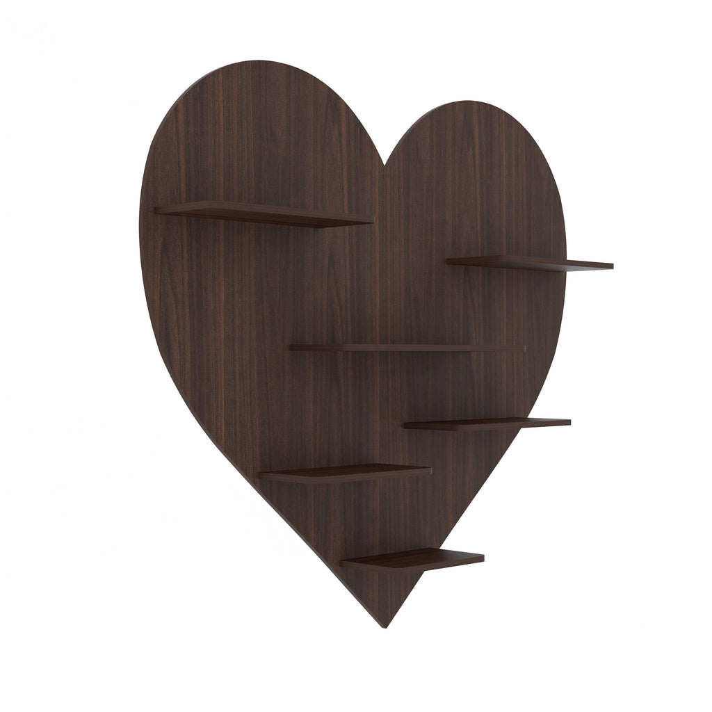 Heart Decor Wall Shelf (Wenge)