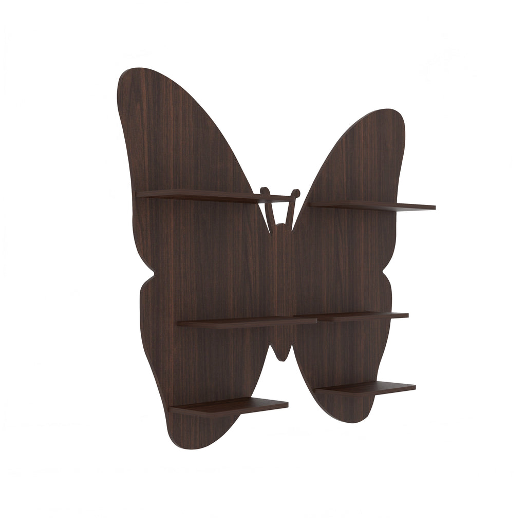 Butterfly Decor Wall Shelf (Wenge)