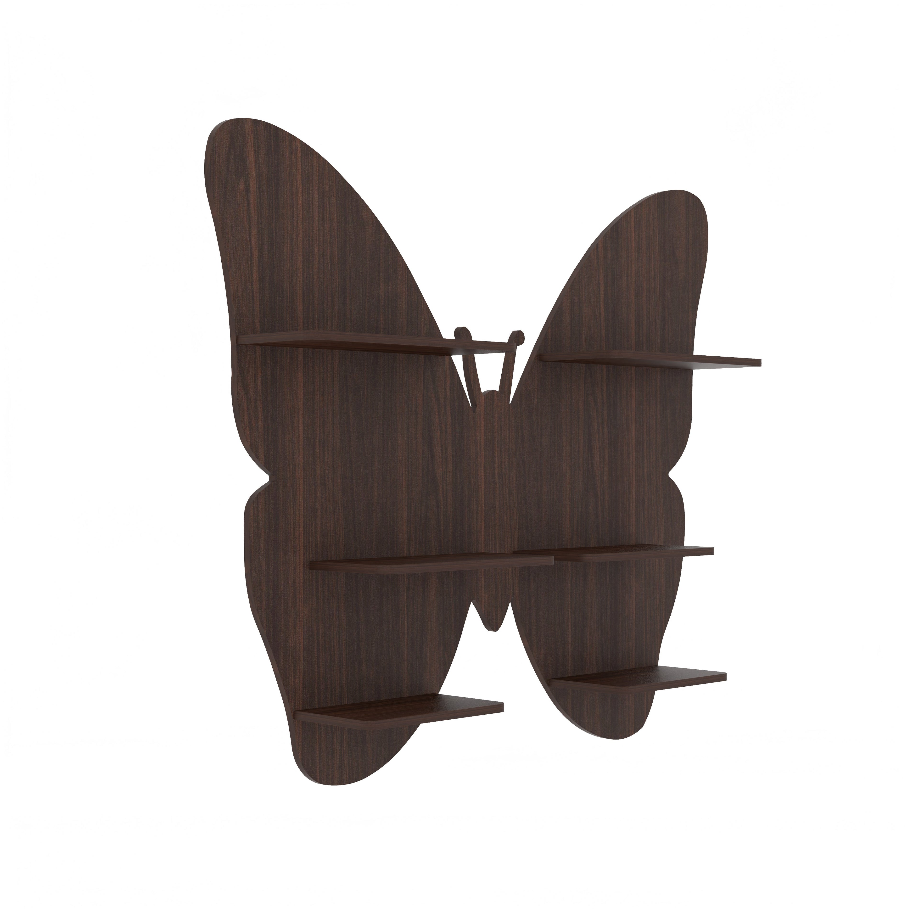 Butterfly Decor Wall Shelf (Wenge)