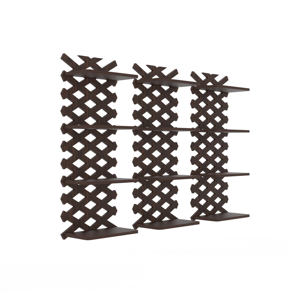 Criss Cross Decor Wall Shelf (Wenge)