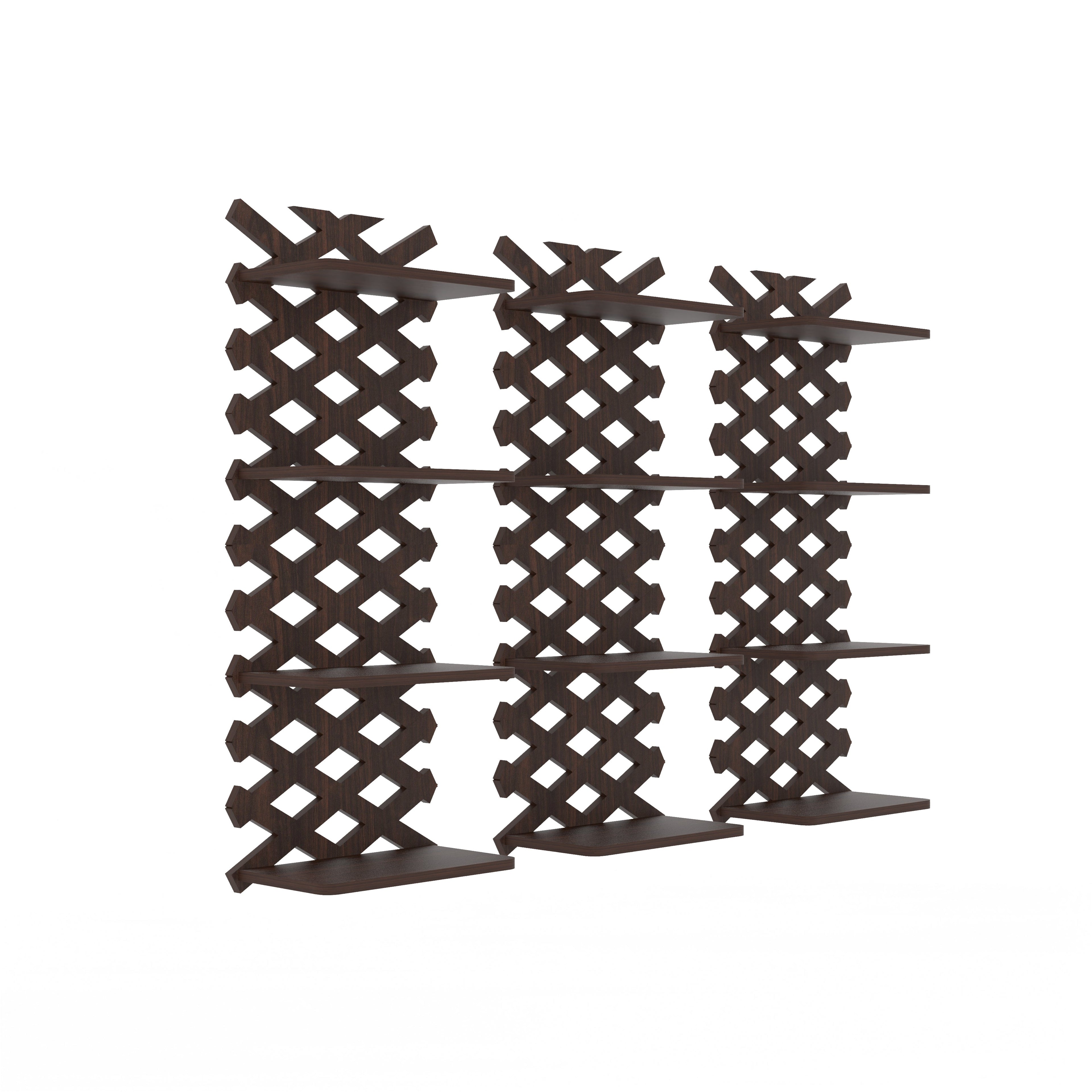 Criss Cross Decor Wall Shelf (Wenge)