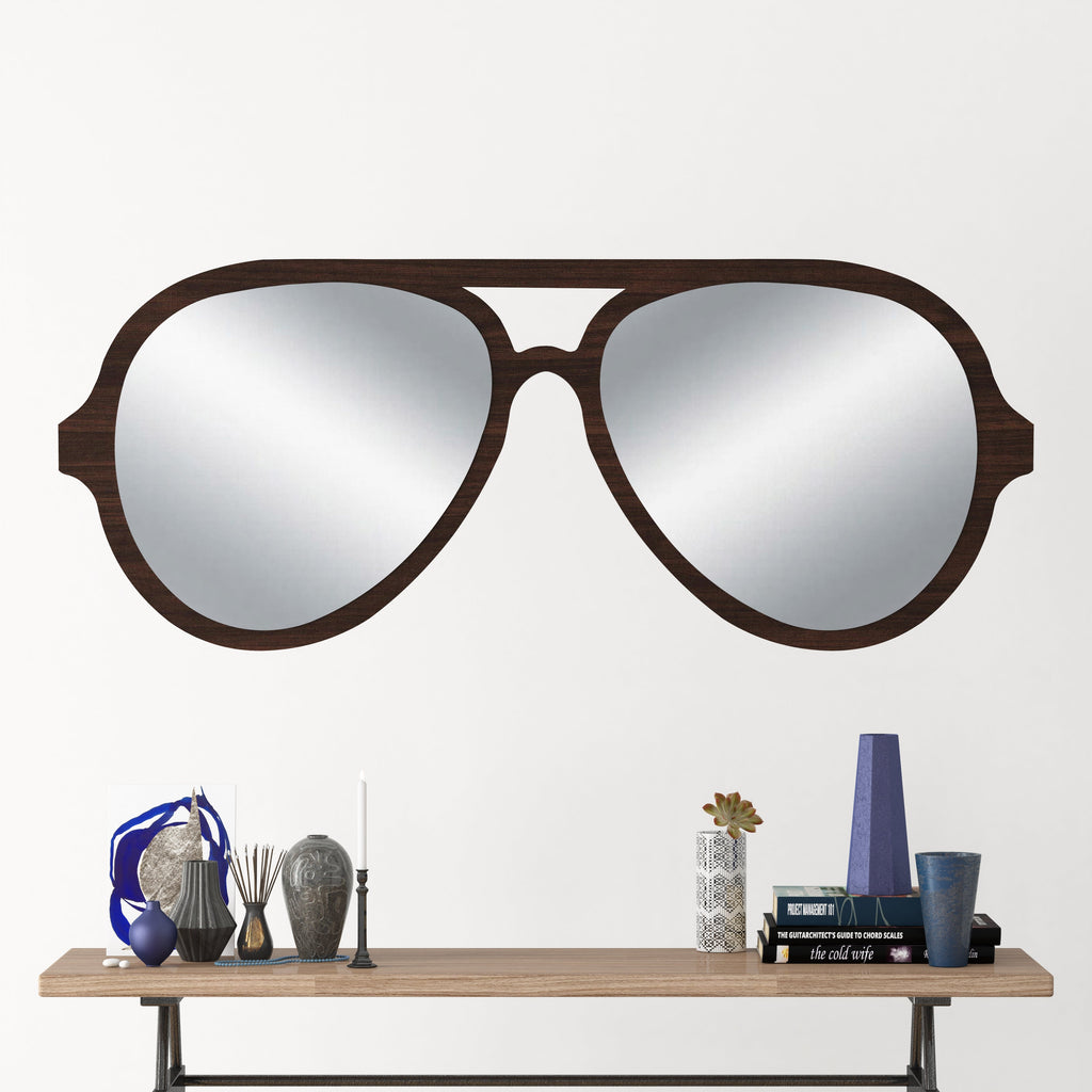 Beautiful Sunglasses Decor Wall Mirror (Wenge)