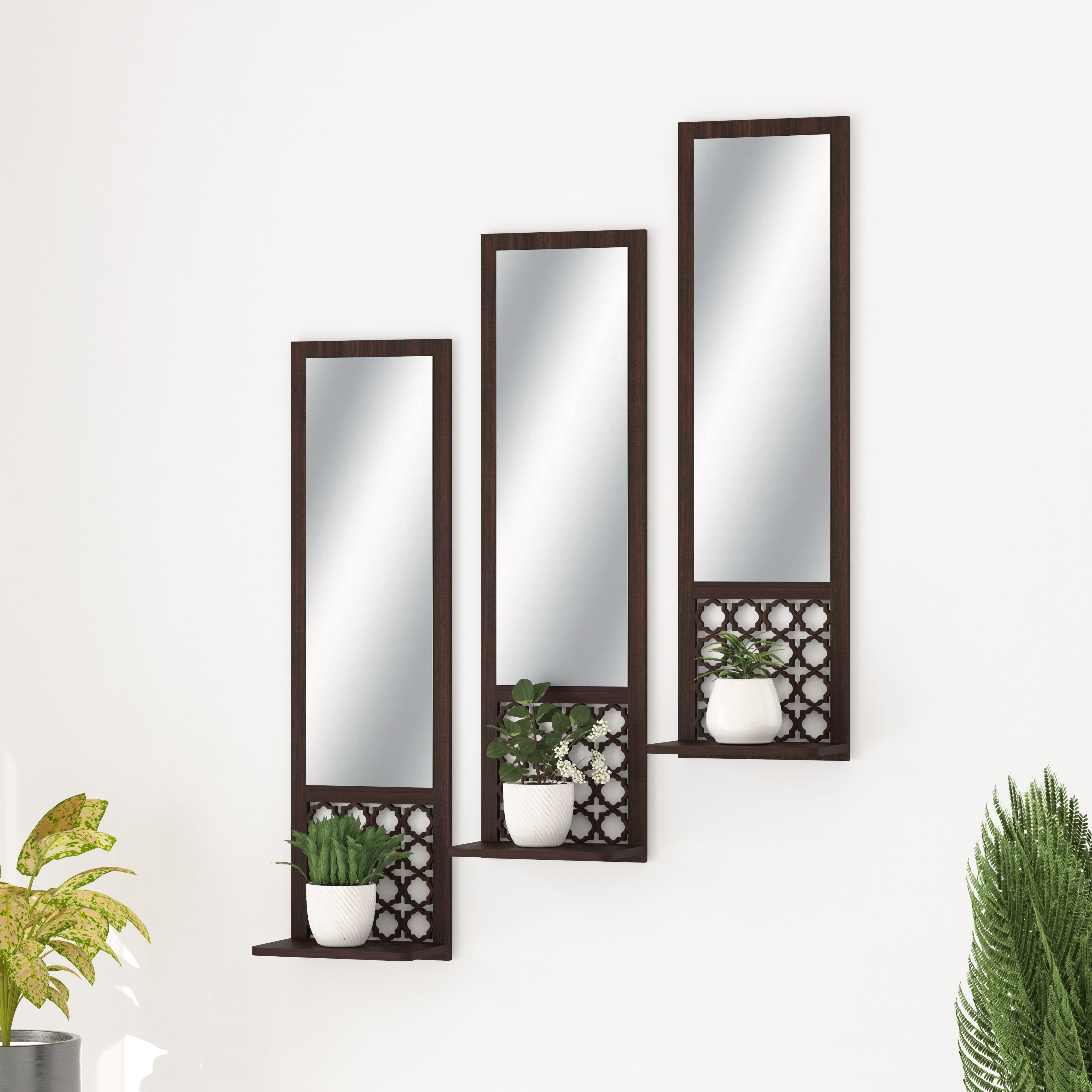 Moroccan Long Decor Wall Mirror (Wenge)