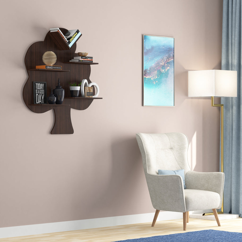 Tree Decor Wall Shelf (Wenge)