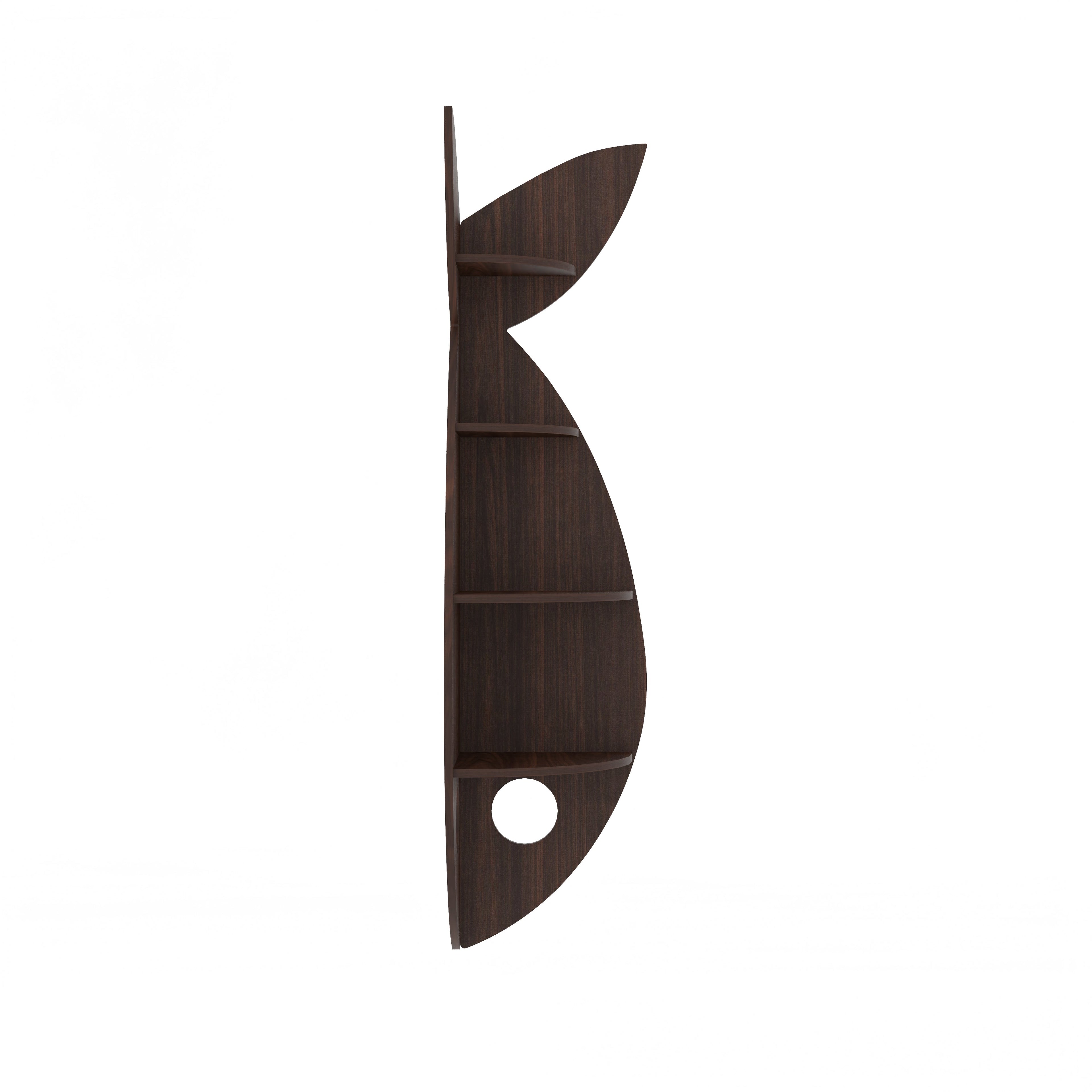 Fish Corner Decor Wall Shelf (Wenge)