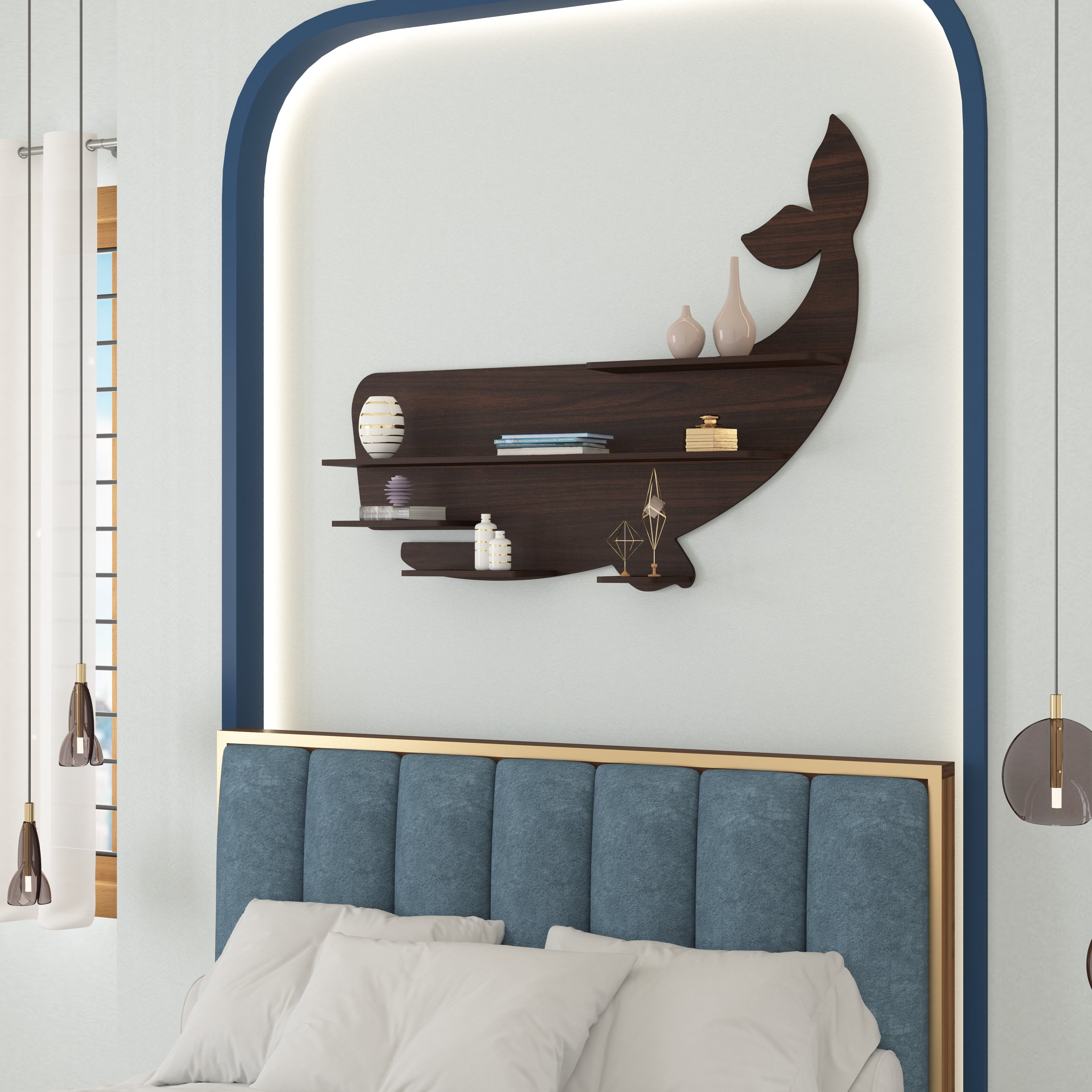 Wale Decor Wall Shelf (Wenge)