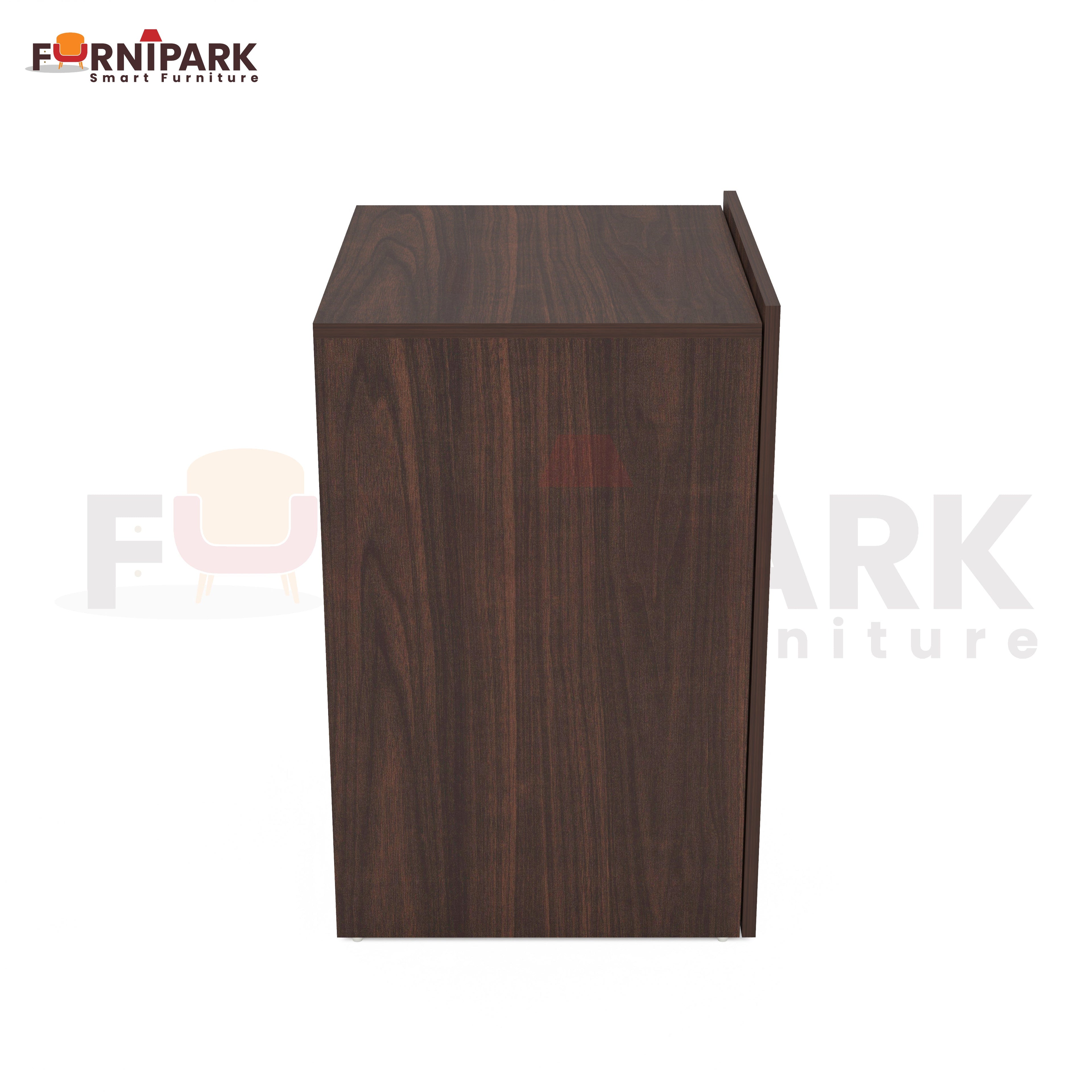 Expandable 2-in-1 Table with Book / File Cabinet (Redica Walnut)