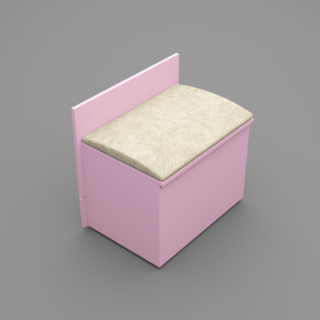 Wooden Vanity Table with Hidden Jewelry Storage, Drawers & Lift-Up Mirror (Pink)