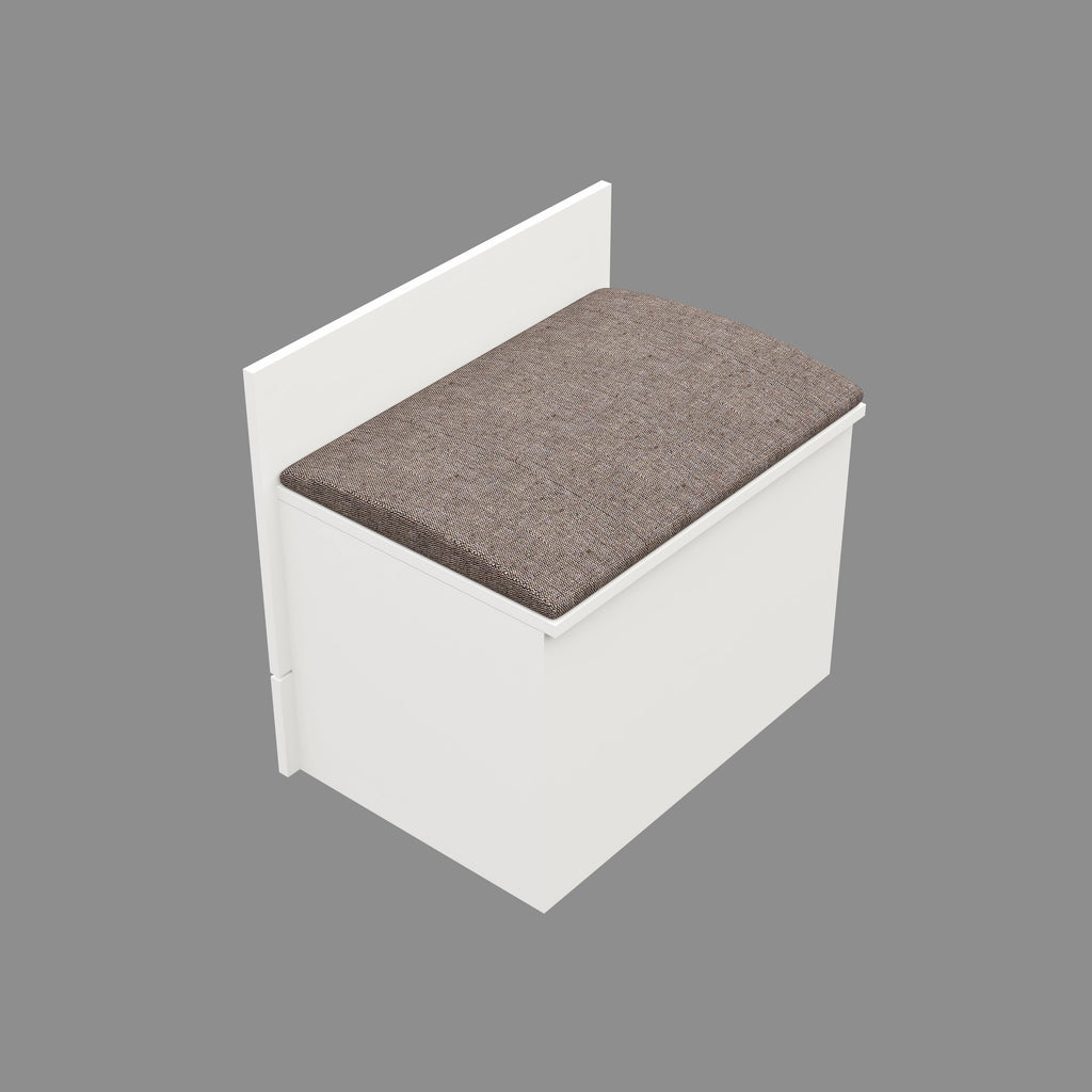 Wooden Vanity Table with Hidden Jewelry Storage, Drawers & Lift-Up Mirror (White)