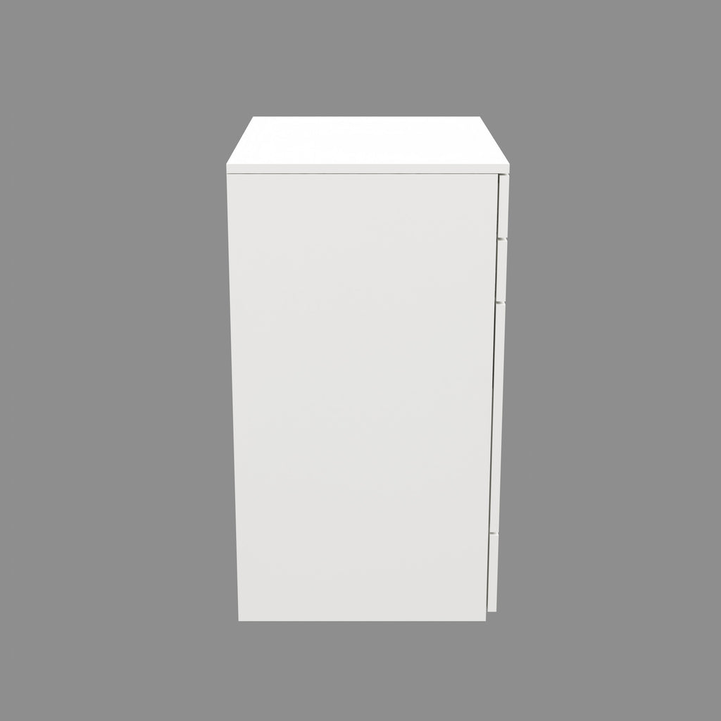 Modern Vanity Table with Hidden Jewelry Storage, Drawers & Lift-Up Mirror (White)