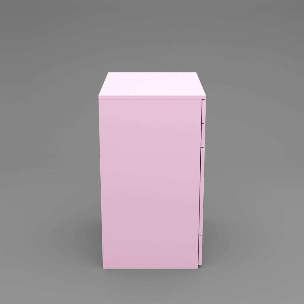 Modern Vanity Table with Hidden Jewelry Storage, Drawers & Lift-Up Mirror (Pink)